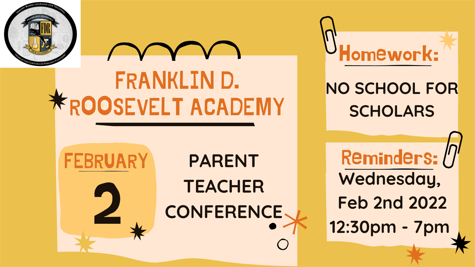 Parent Conferences Wed, Feb 2nd 2022